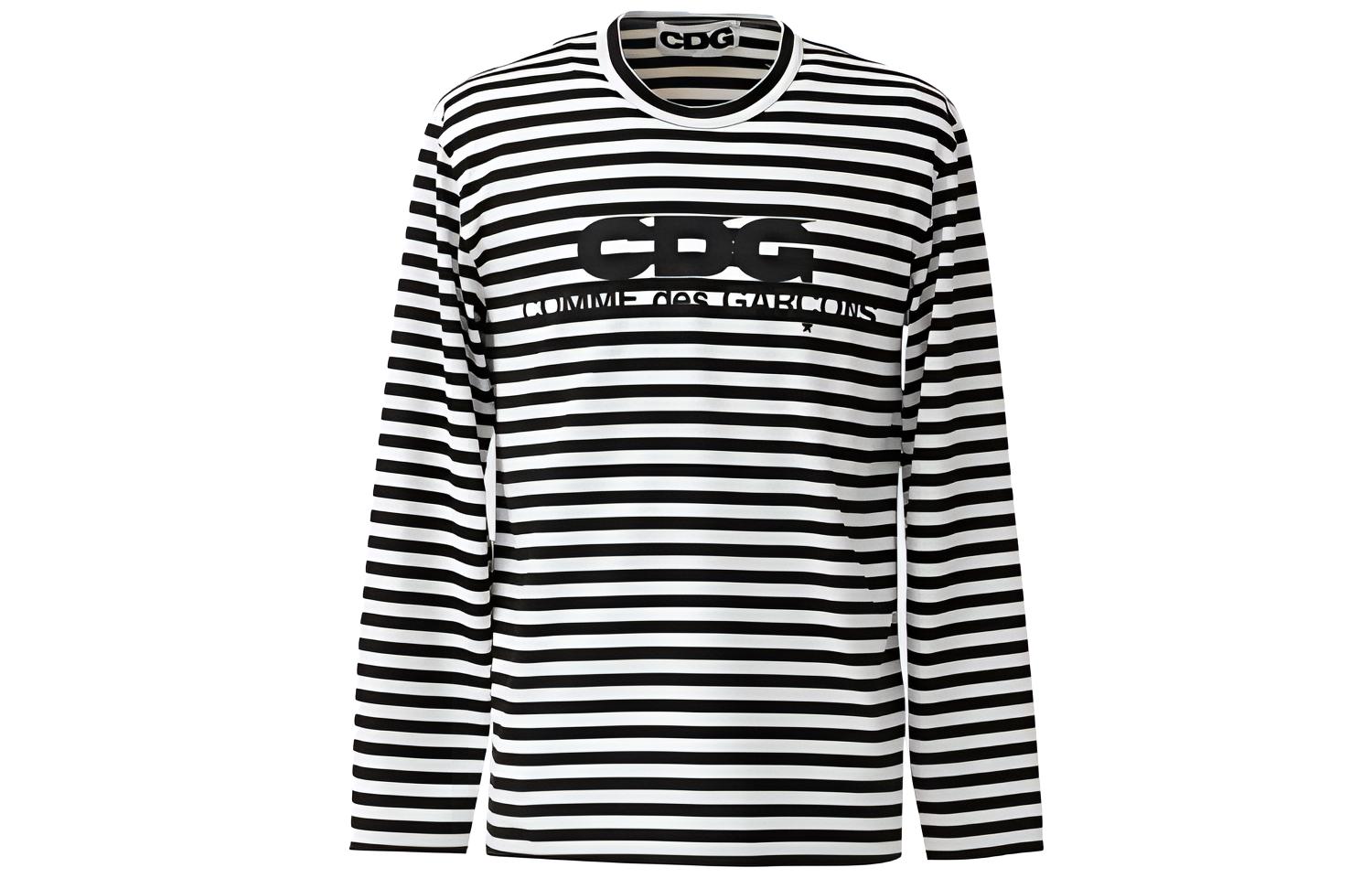 

Футболка Comme Des Garcons с длинным рукавом в полоску CDG, черный