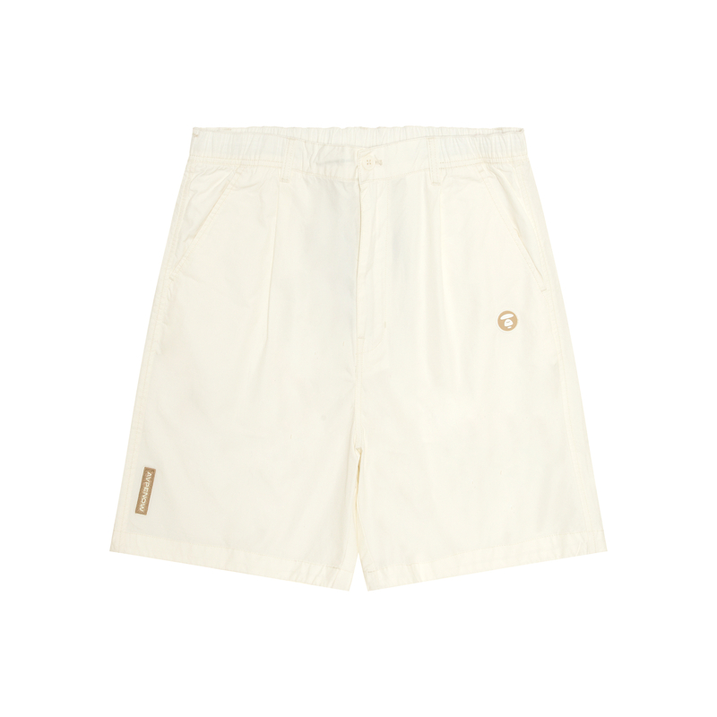 

Шорты A Bathing APE с плиссированными деталями и нашивкой с логотипом Aape, белый