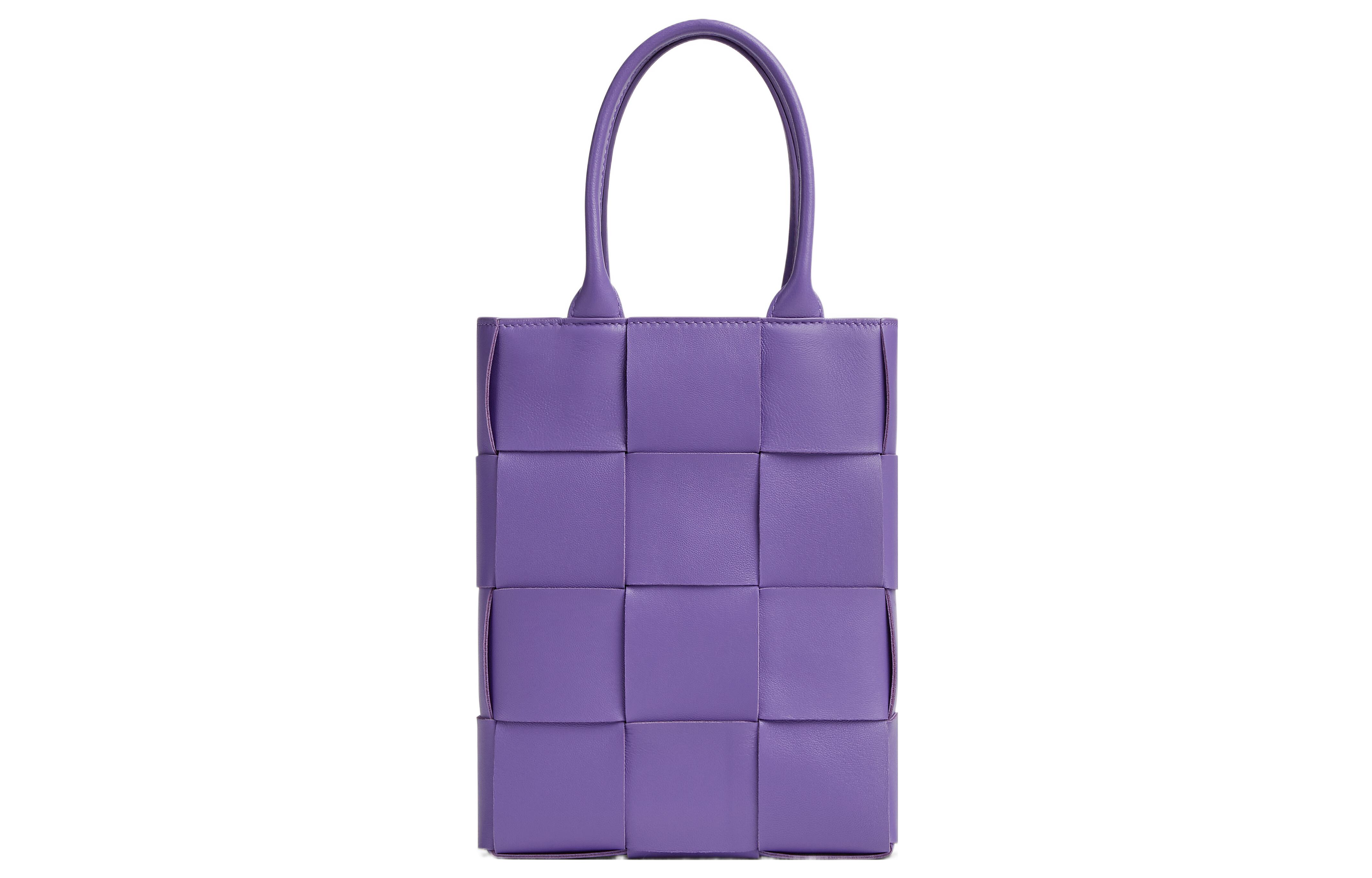 

Bottega Veneta Композитная сумка-шоппер из овчины миниатюрная женская тёмно-фиолетовая