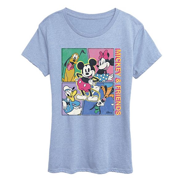

Женская футболка Mickey Mouse & Friends с ретро-принтом Disney, Heather Chambray Blue