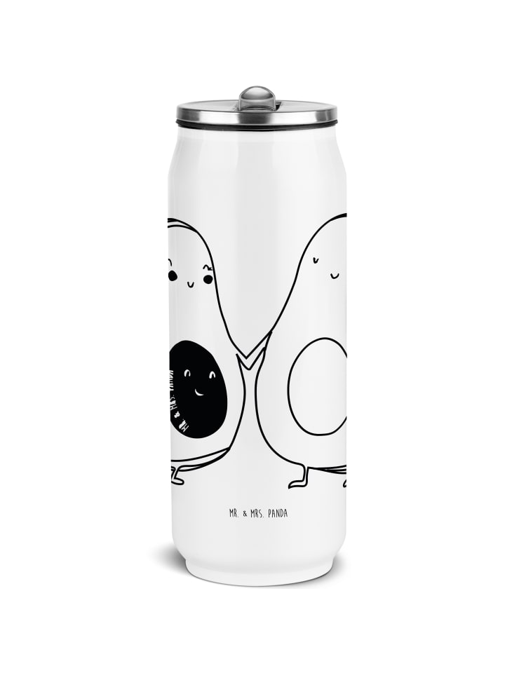 

Mr. & Mrs. Panda Бутылка для воды с изображением авокадо, без надписи, белого цвета