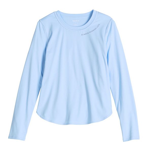 

Футболка с тюльпаном для девочек 7-16 лет Tek Gear, Running Late Blue