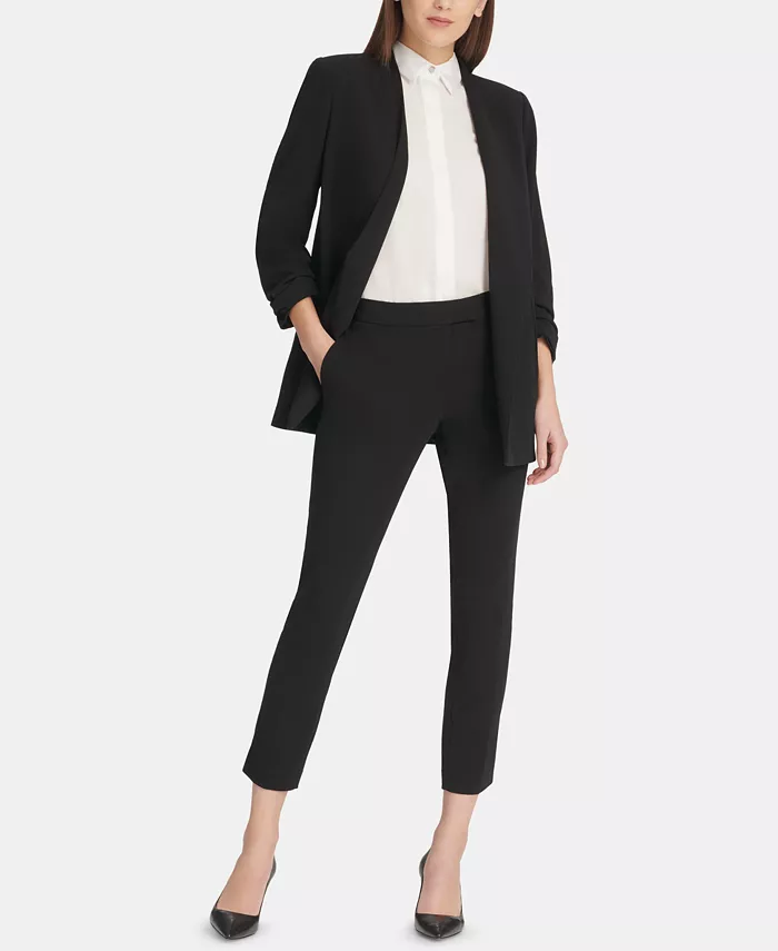 

Куртка с открытым передом и узкие брюки до щиколотки DKNY, черный