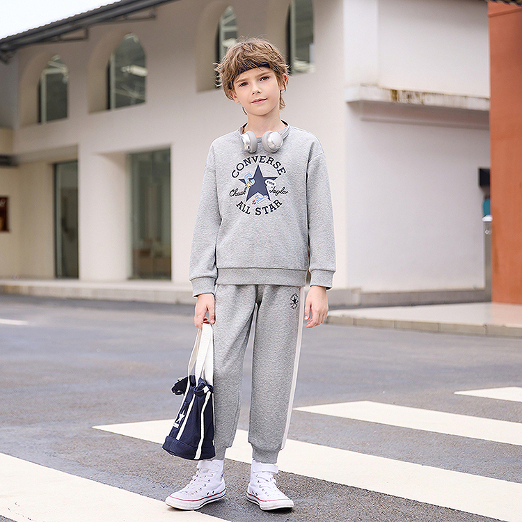 Детский спортивный комплект Casual Sportswear 2 Piece Set Converse, серый — фото 2