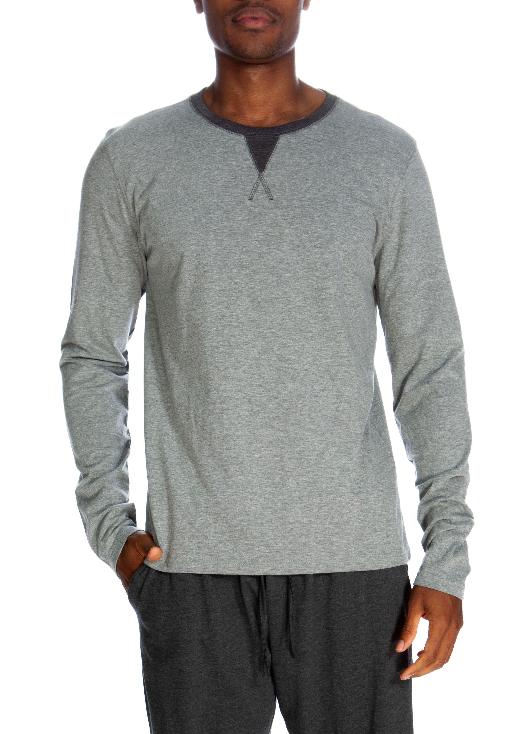 

Контрастный джемпер с длинными рукавами Unsimply Stitched, цвет heather light grey