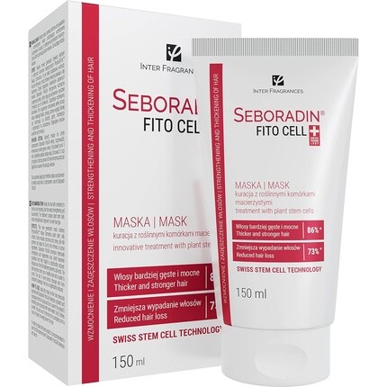 

SEBORADIN FITO CELL Маска-кондиционер для волос для более сильных волос 150 мл Выпадение и восстановление волос Швейцарская технология Стволовые клетки Phytocelltec Malus Domestica Лечение волос и кожи головы