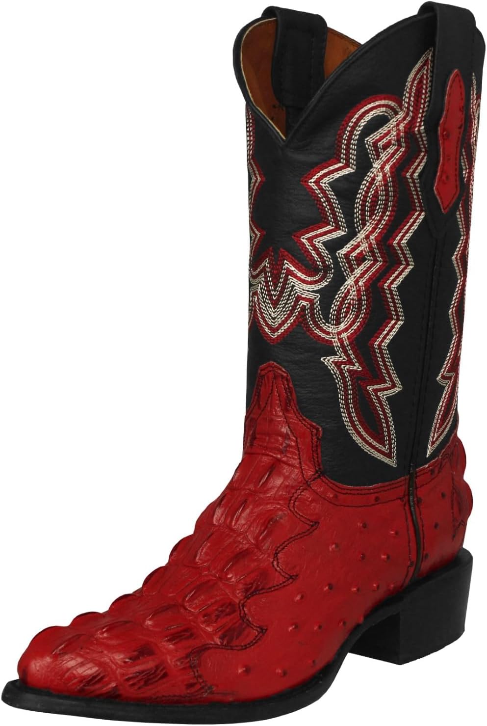 

Мужские ковбойские сапоги Texas Legacy красного цвета с западным дизайном, принт из крокодила и страуса, модель J Toe