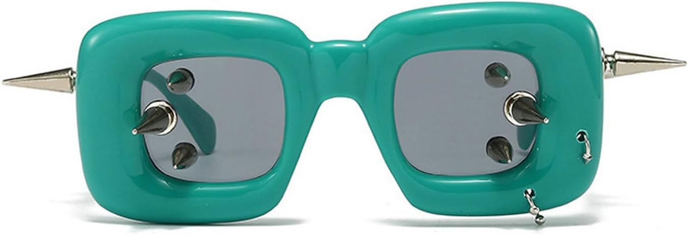 

Мужские солнцезащитные очки Laureles с металлическими заклепками в стиле панк, квадратные очки, стильные рокерские очки «кошачий глаз» в стиле Y2K, женские солнцезащитные очки, C3