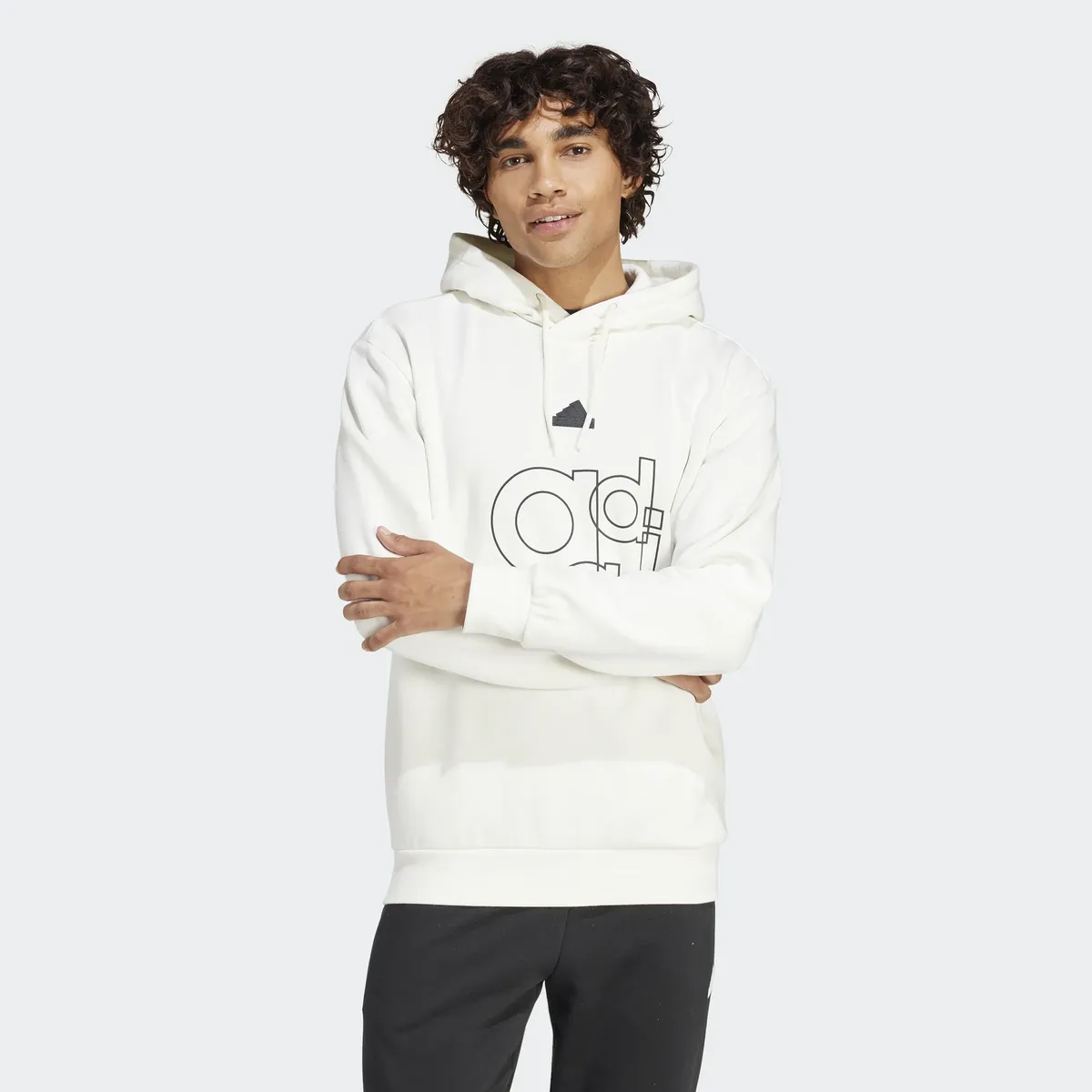 

Толстовка с капюшоном Adidas Sportswear "BL FL HD Q1 GD", кремовый