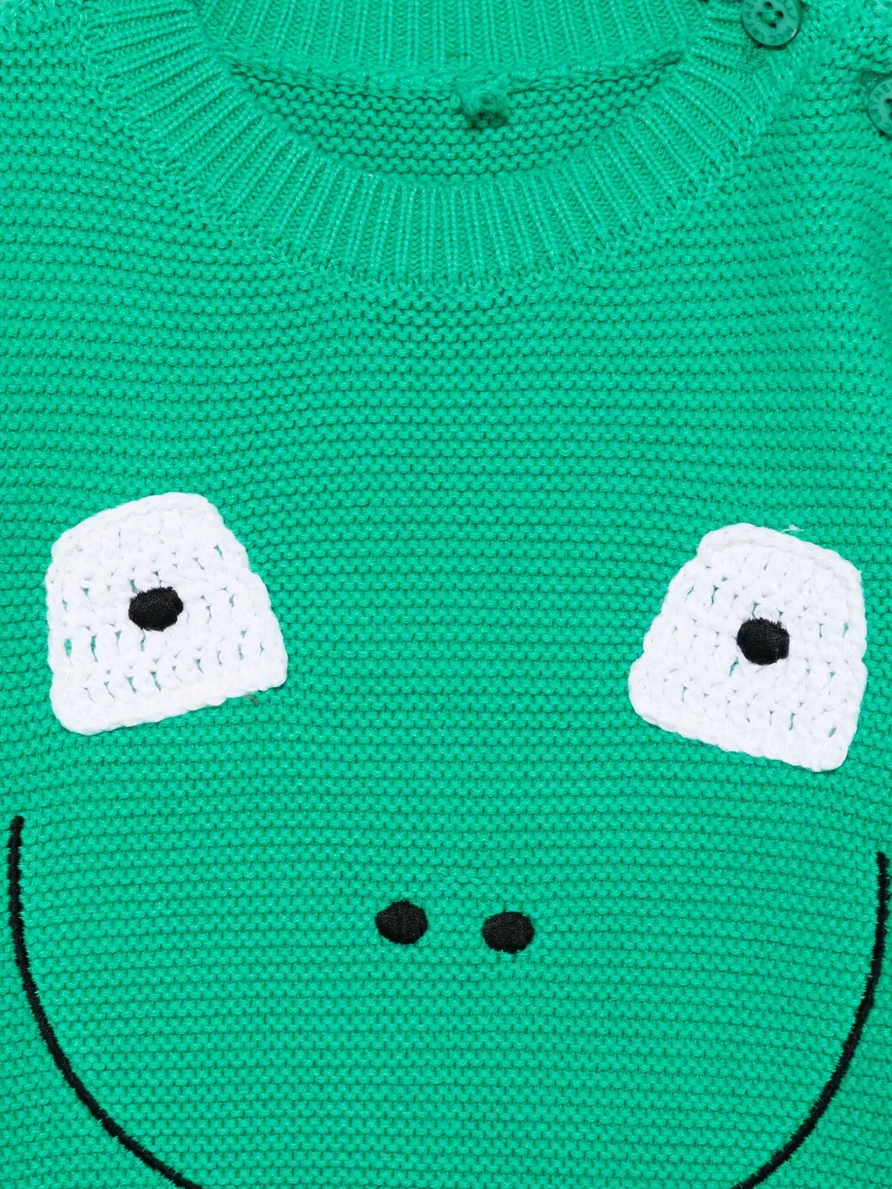 Свитер с вышивкой Stella Mccartney Kids, зеленый — фото 3
