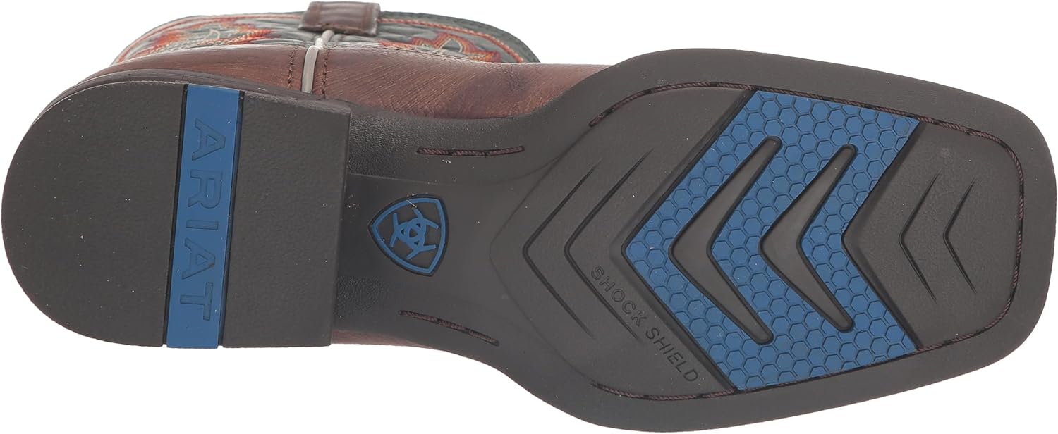 Детские ковбойские сапоги Ariat Wilder Unisex Youth Western Boot, коричневый/бирюзовый — фото 4