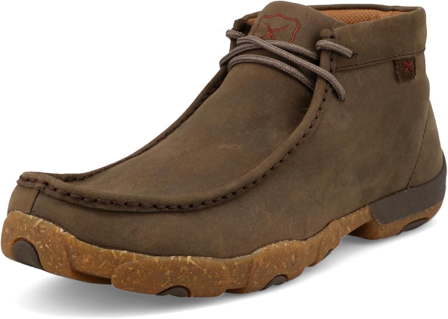 

Мужские мокасины Twisted X Chukka Driving Moc, с мокасиновым носком и подошвой CellSole, Shitake