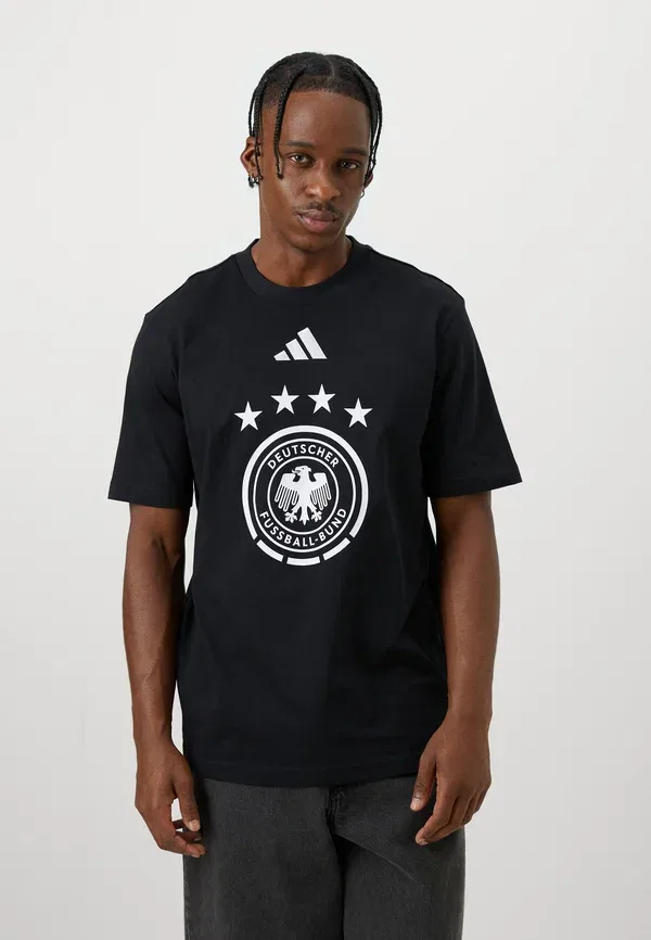 Футболка сборной Германии DFB DNA National Team Wear Adidas Performance, черный — фото 3
