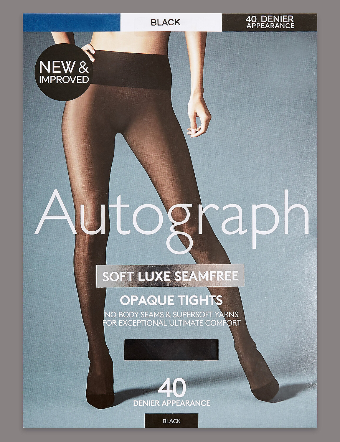 

Бесшовные непрозрачные колготки Soft Lux плотностью 40 ден Autograph, черный