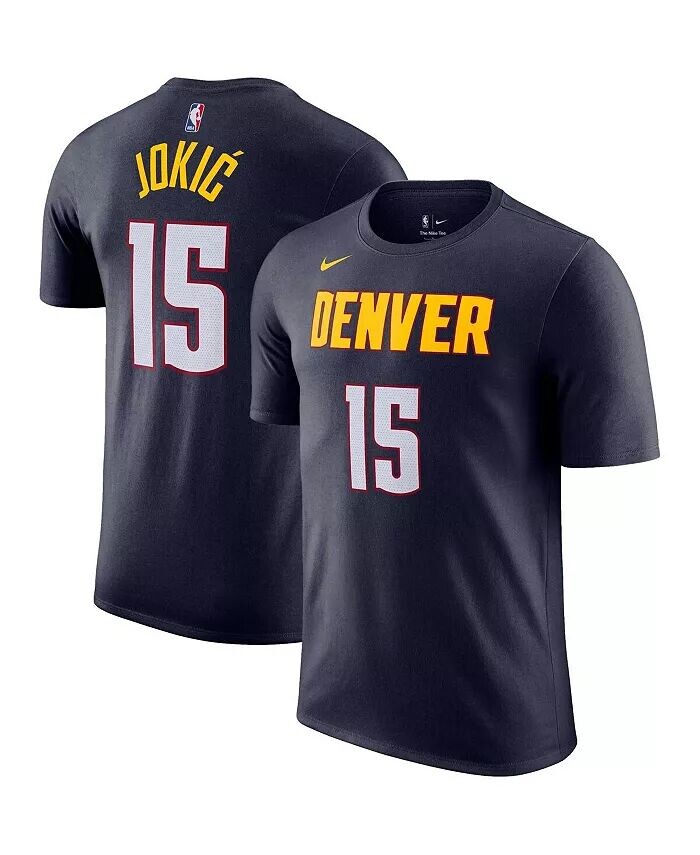 

Мужская темно-синяя футболка Nikola Jokic Denver Nuggets Icon 2022, 23 с именем и номером Nike, синий