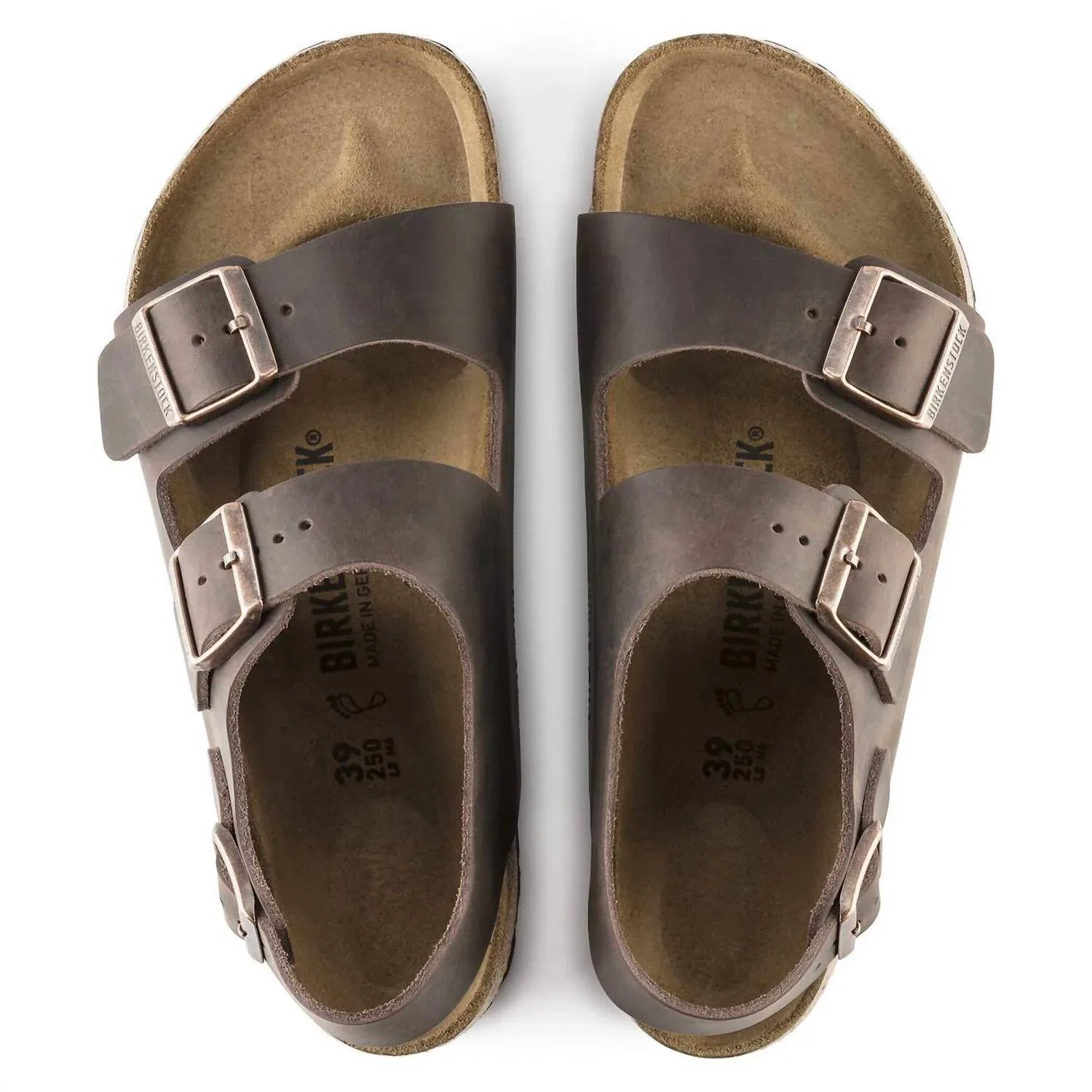 Сандалии унисекс Milano из промасленной кожи в стиле Гаваны Birkenstock, Habana — фото 4
