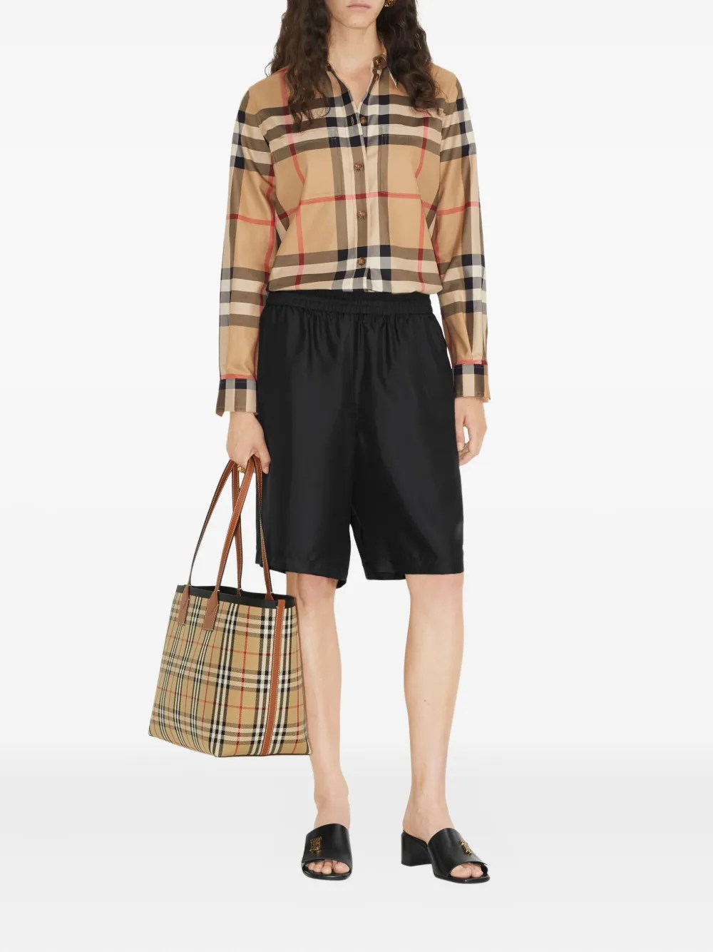 Рубашка Burberry Vintage Check, женская, коричневый — фото 2