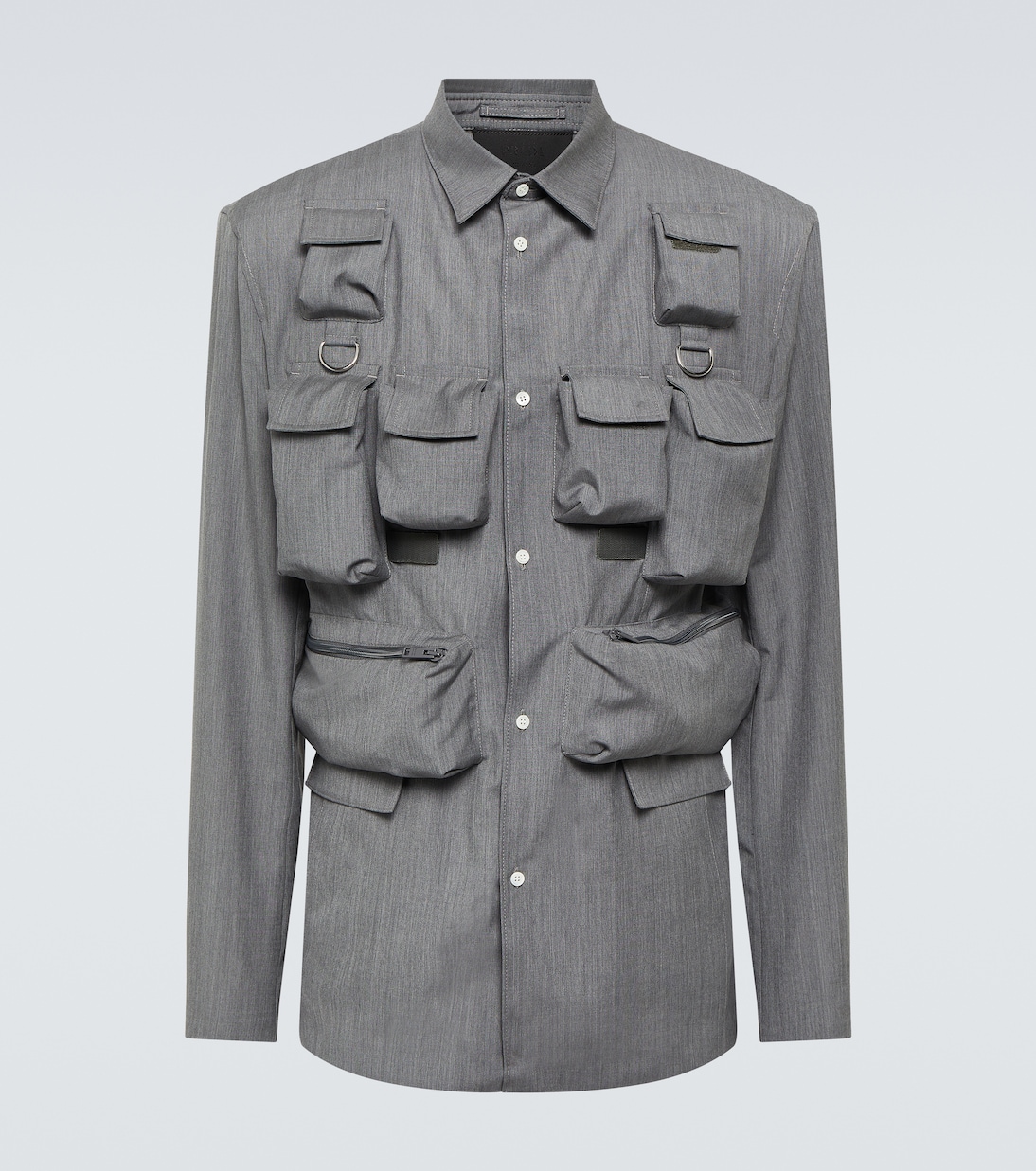 

Шерстяная и мохеровая рубашка Prada, Grigio