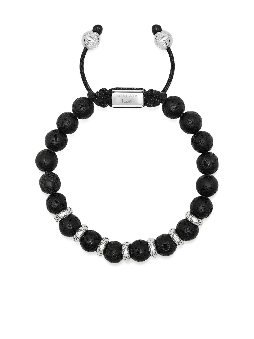 

Браслет из бусин Nialaya Jewelry, серебяный