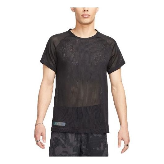 

Футболка Nike Dri-FIT ADV Run Division TechKnit Short-Sleeve Running Top 'Black', черный