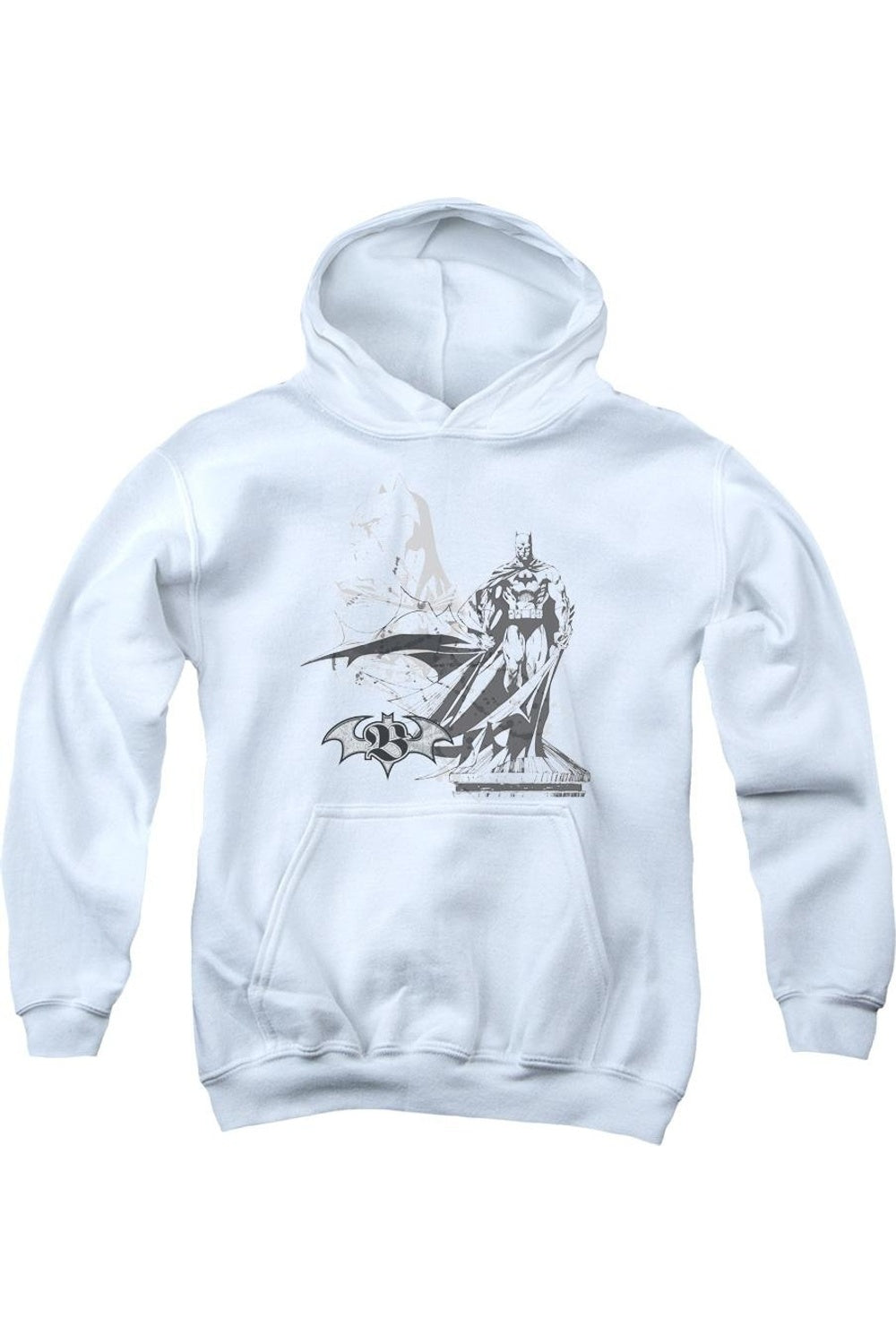

Батмен Оверсир худи для детей Gildan, белый