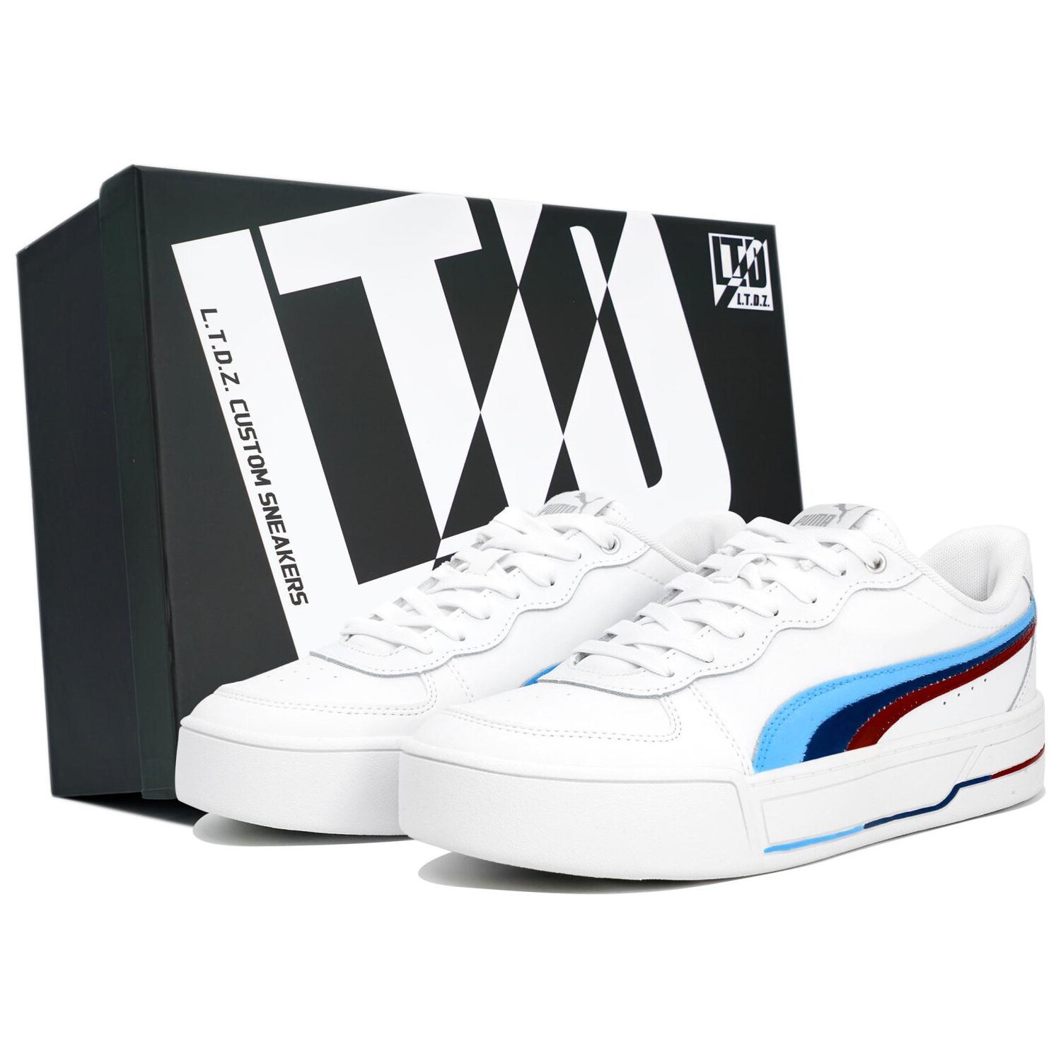 

Кроссовки Puma Skye Skateboarding Shoes Women's Low-top White/Blue, белый/синий