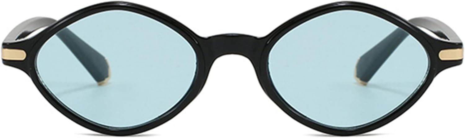 

Ретро-солнцезащитные очки Y2k для женщин и мужчин, модные солнцезащитные очки неправильной формы, узкие, черные, с защитой от УФ-излучения UV400 bullabulling, Black/Green