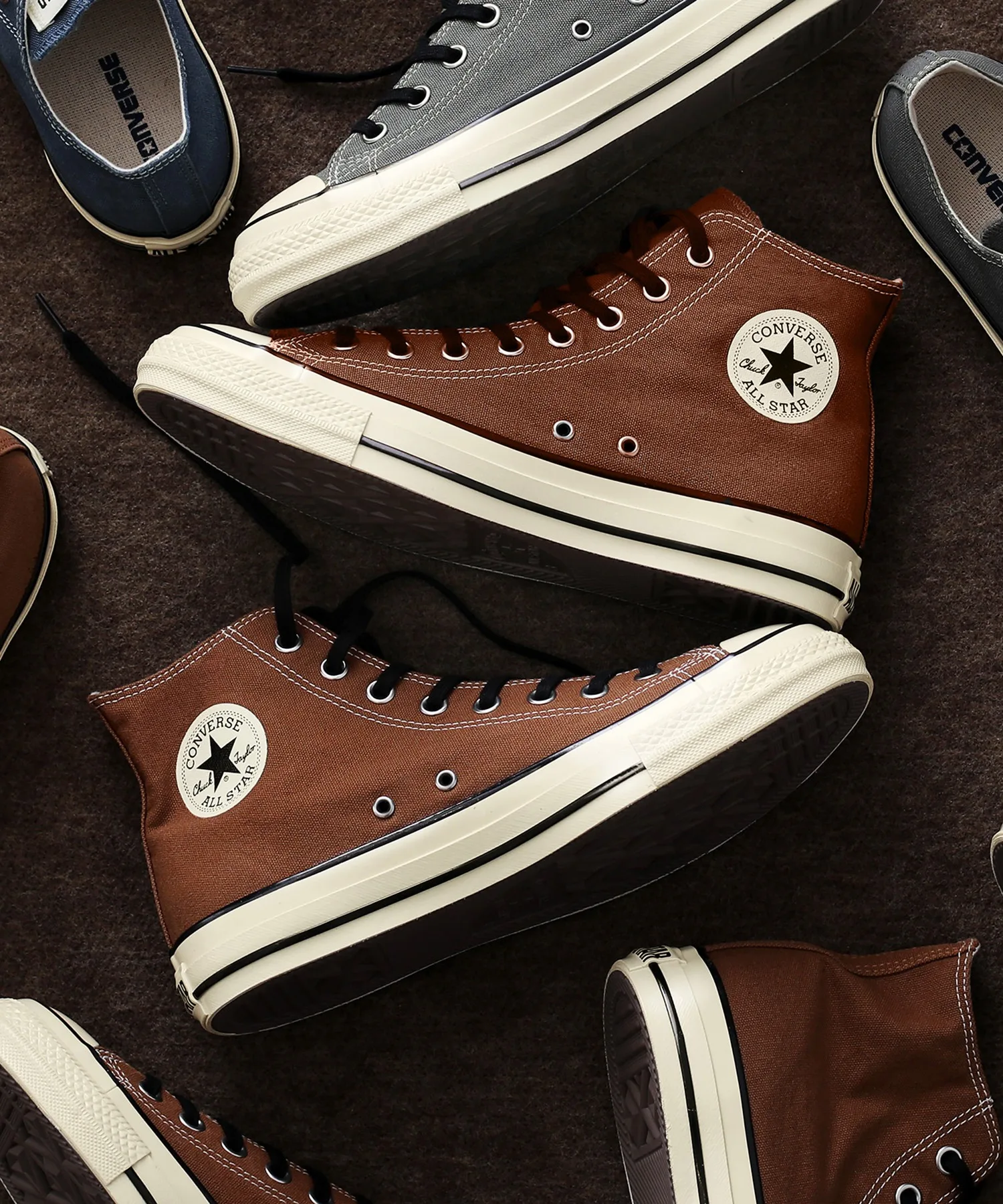 Унисекс высокие кеды CONVERSE ALL STAR AGED CL HI коричневые