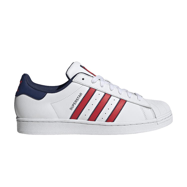 

Кроссовки adidas Superstar 'White Scarlet Dark Blue', белый