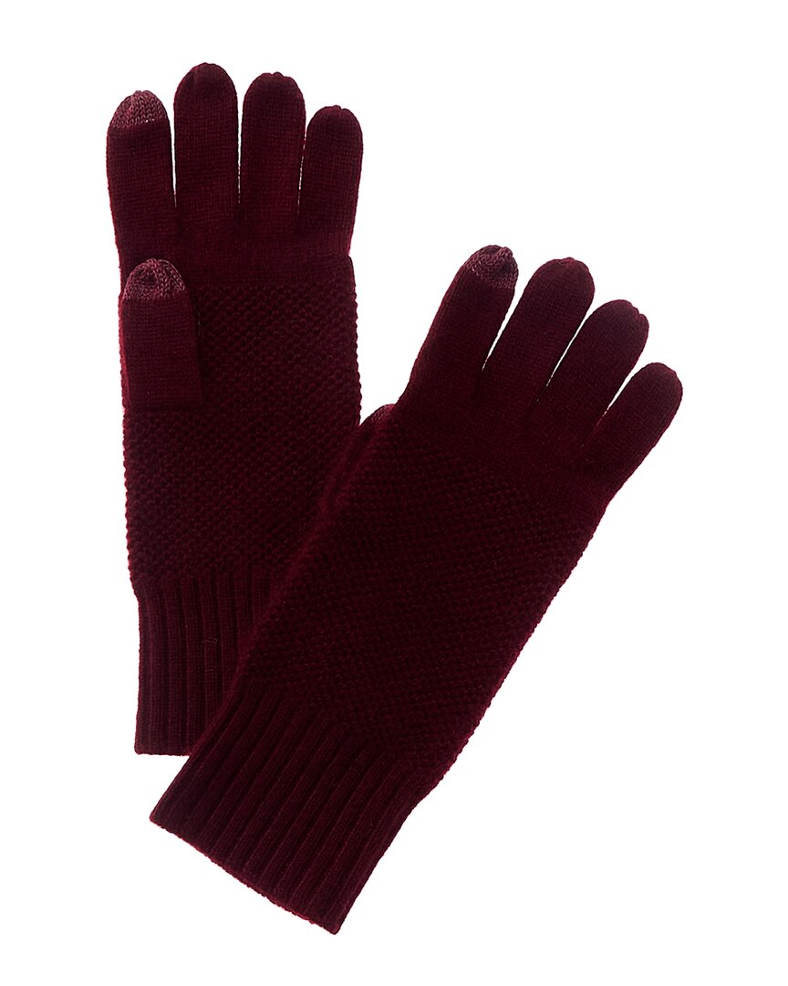 

Перчатки Forte Cashmere Lux из текстурированного кашемира, розовый