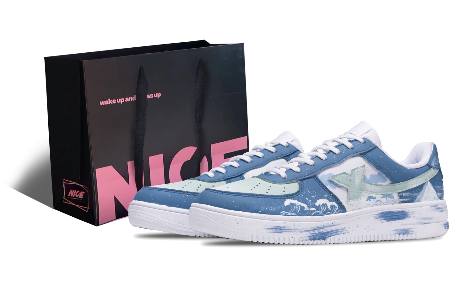 

XTEP Кроссовки для скейтбординга Air Force One Abrasion Resistant Slip Resistant Low Top мужские blue