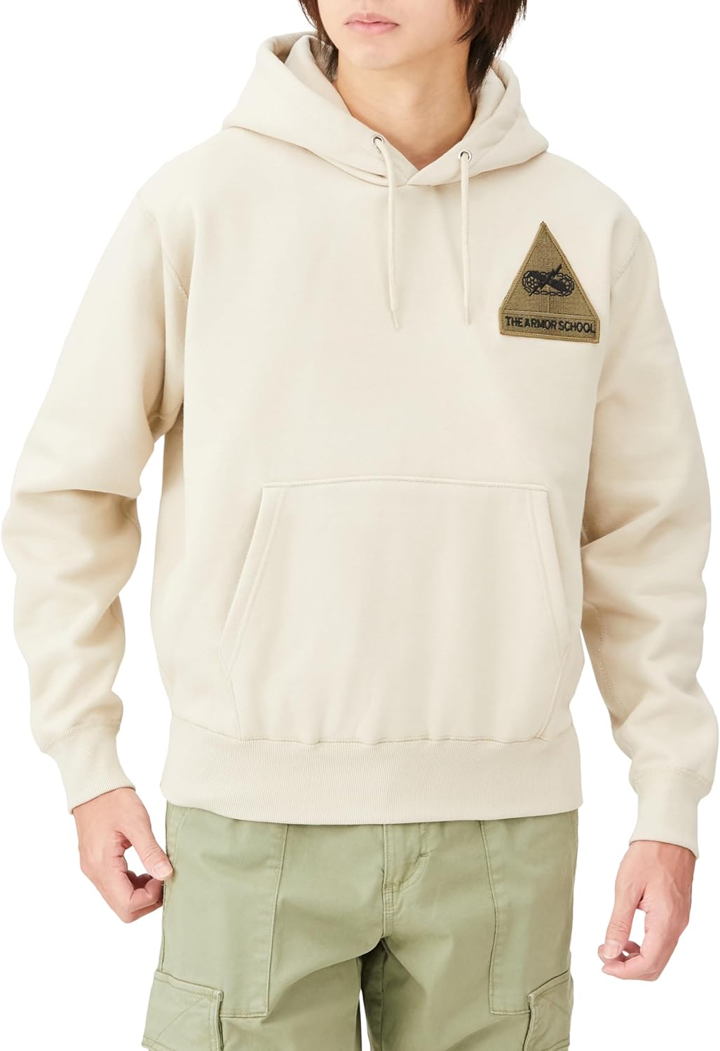 

Толстовка с капюшоном в стиле F, нашивка с гербом армии США, на флисовой подкладке, без застежки, цвет серый (stone), размер M F-Style