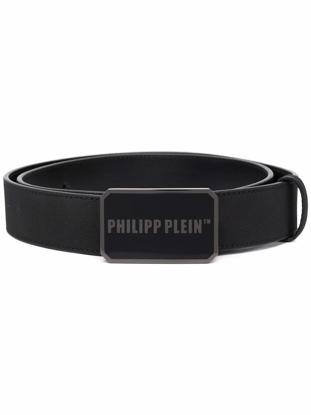 

Ремень с пряжкой-логотипом Philipp Plein, черный