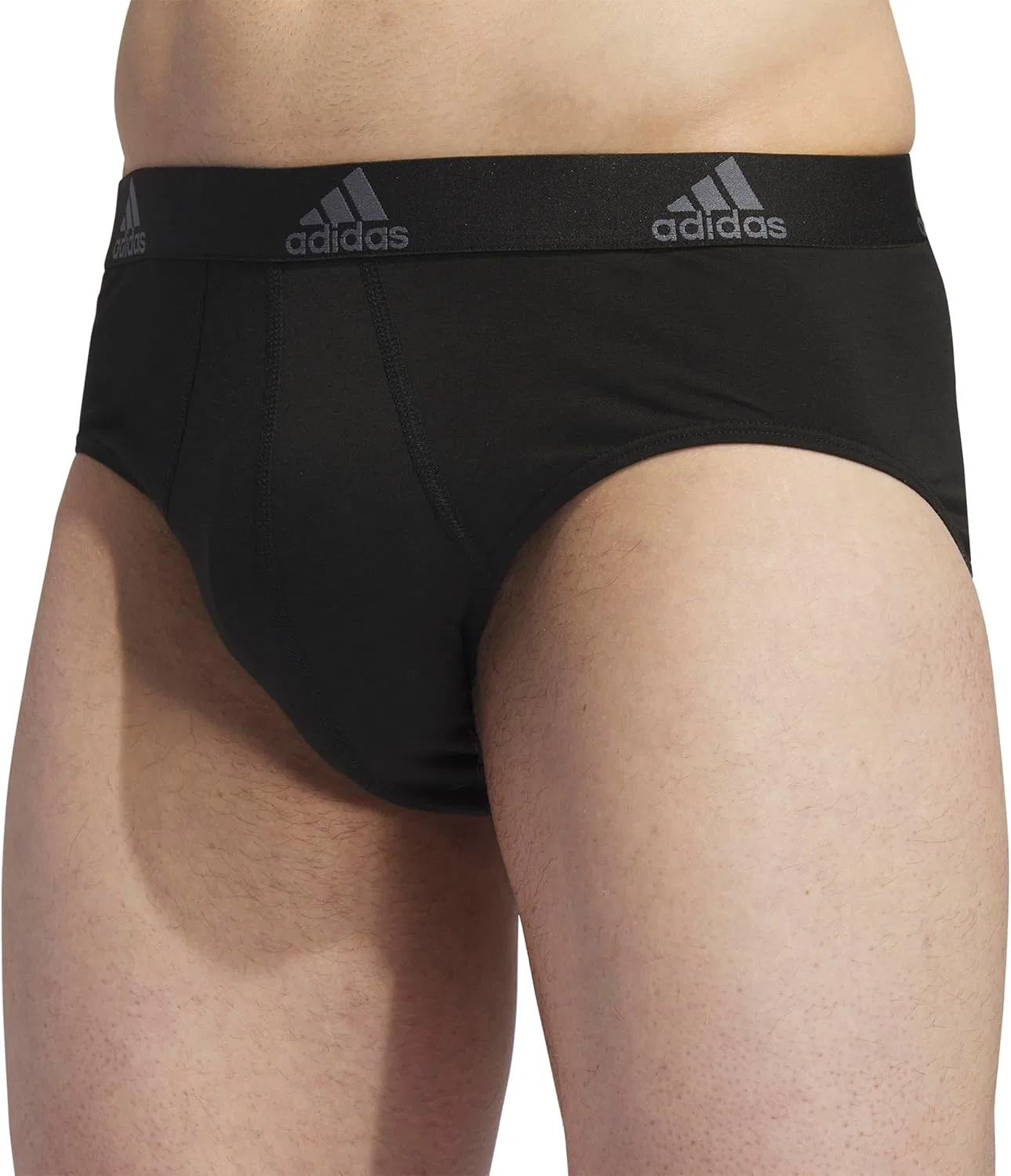 Боксеры из стрейч-хлопка Adidas, Black/Onix Grey — фото 2