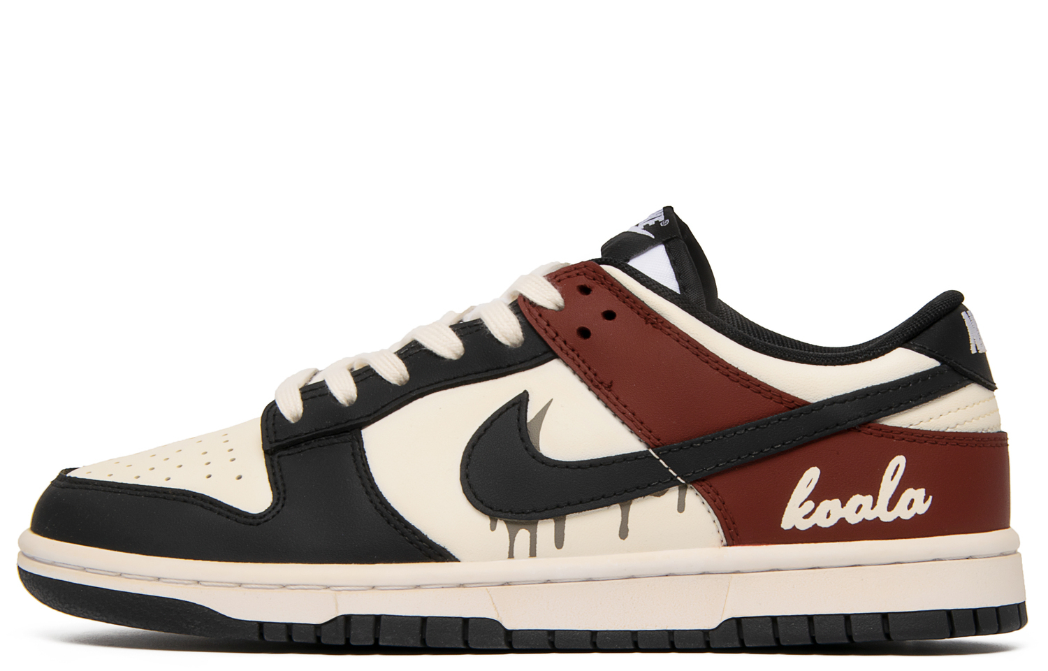 

Nike Данк Тотал Кримсон Граффити противоскользящие износостойкие низкие скейтбордские кроссовки унисекс черно-красные, цвет Black Red