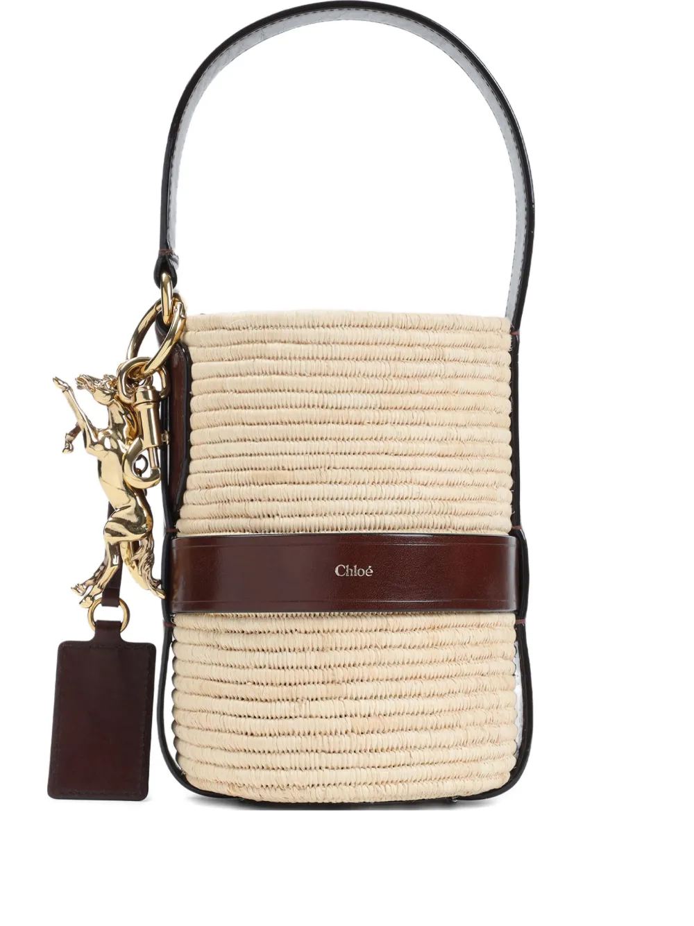 

Сумка на плечо из рафии с логотипом CHLOÉ, нейтральный