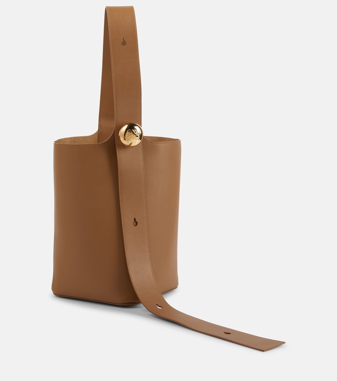 

Кожаная сумка-ведро pebble среднего размера Loewe, коричневый