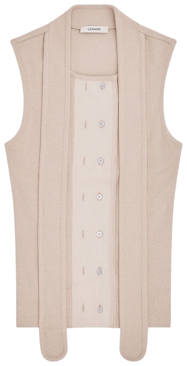 

Топ Lemaire Asymmetrical Fitted Top 'Warm Beige', загар