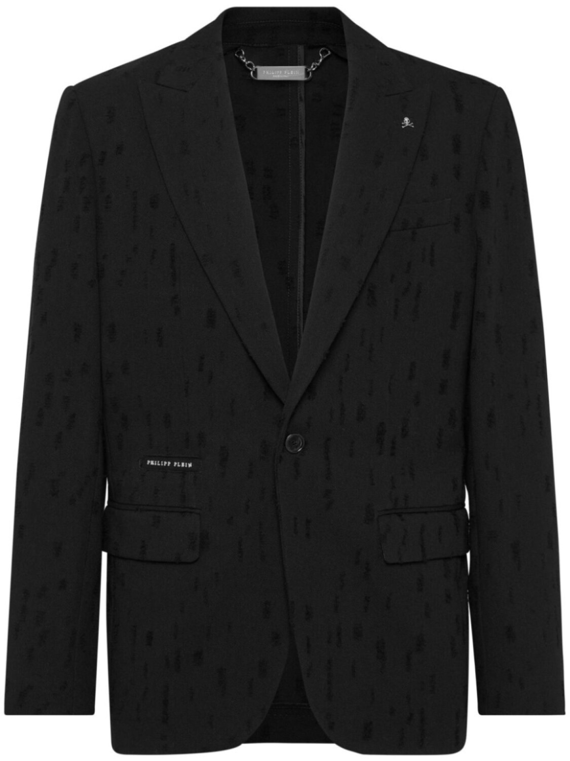 

Потертый блейзер Philipp Plein, черный