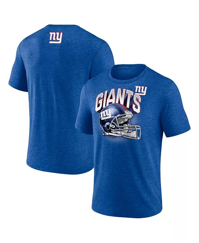 

Мужская футболка New York Giants Tri-Blend Helmet End Around цвета вересково-королевского Fanatics