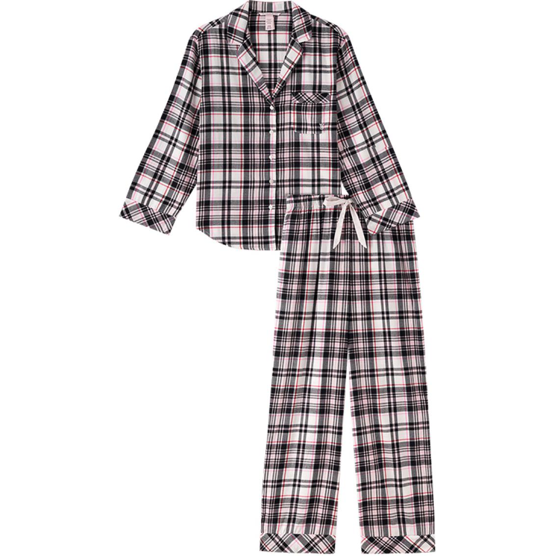 

Пижамный комплект The Mix Women's Black Foundation Plaid Victoria's Secret, комплекты одежды