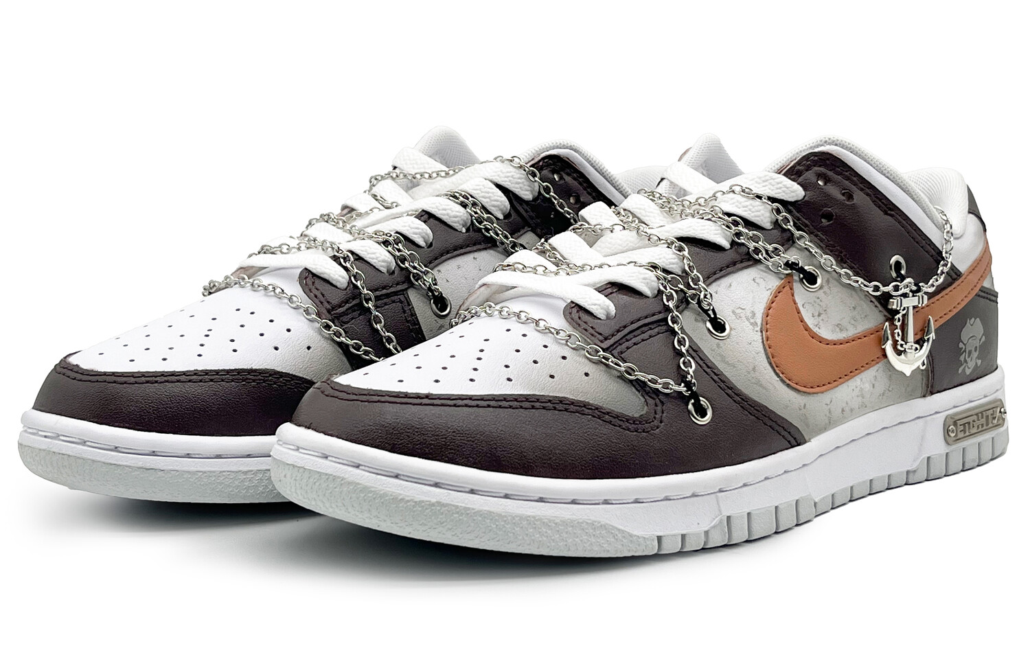 

Кроссовки Nike Dunk Skateboard Shoes Men Low-Top White Brown