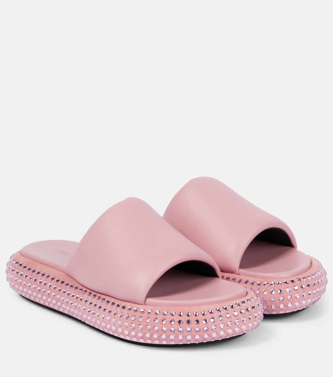 Босоножки на платформе из кожи с декором JW Anderson, розовый