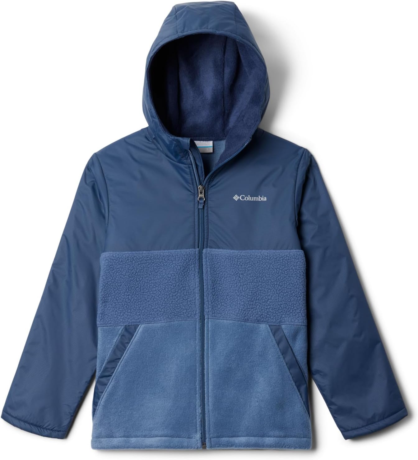 

Columbia boys Steens Mtn II Novelty Hooded Fleece, Dark Mountain/Collegiate Navy