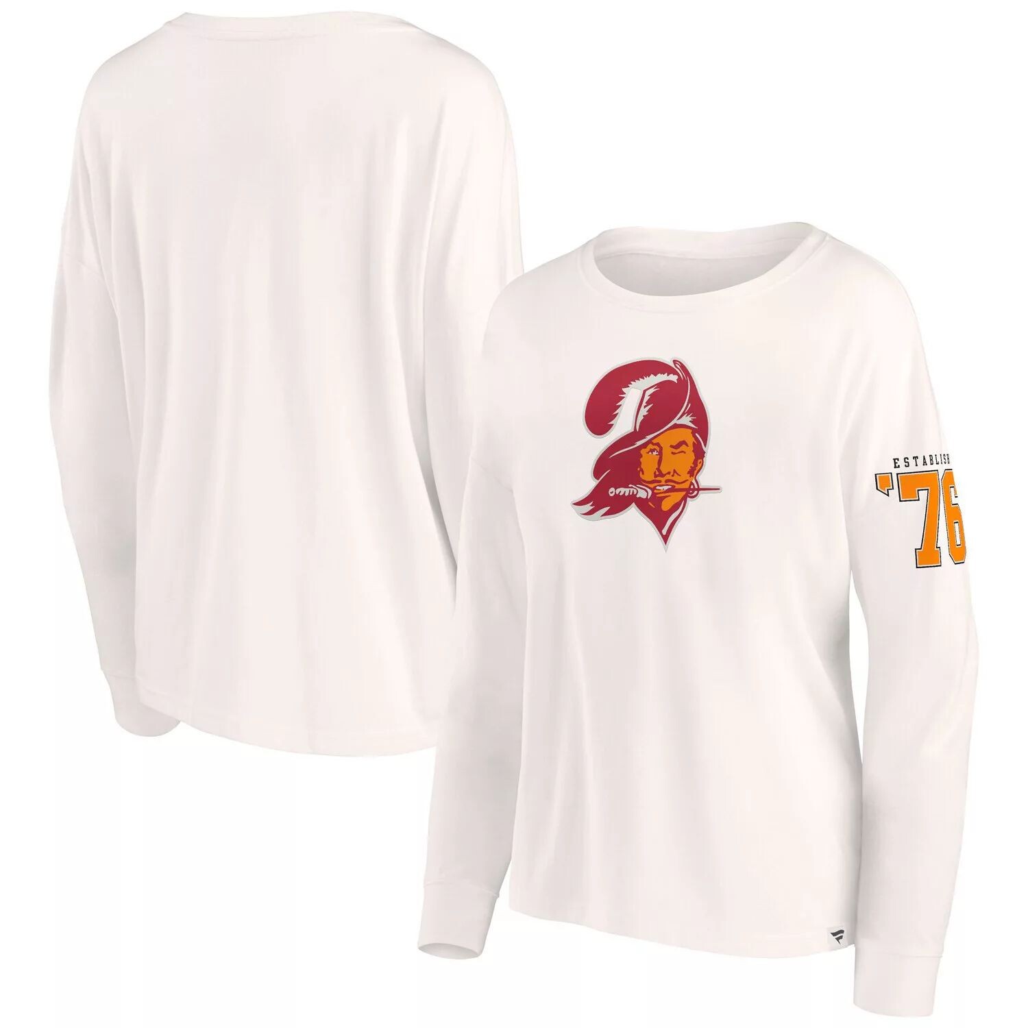 

Женская футболка кремового цвета с логотипом Fanatics Tampa Bay Buccaneers Game Date с длинными рукавами Fanatics, Бежевый, Женская футболка кремового цвета с логотипом Fanatics Tampa Bay Buccaneers Game Date с длинными рукавами Fanatics