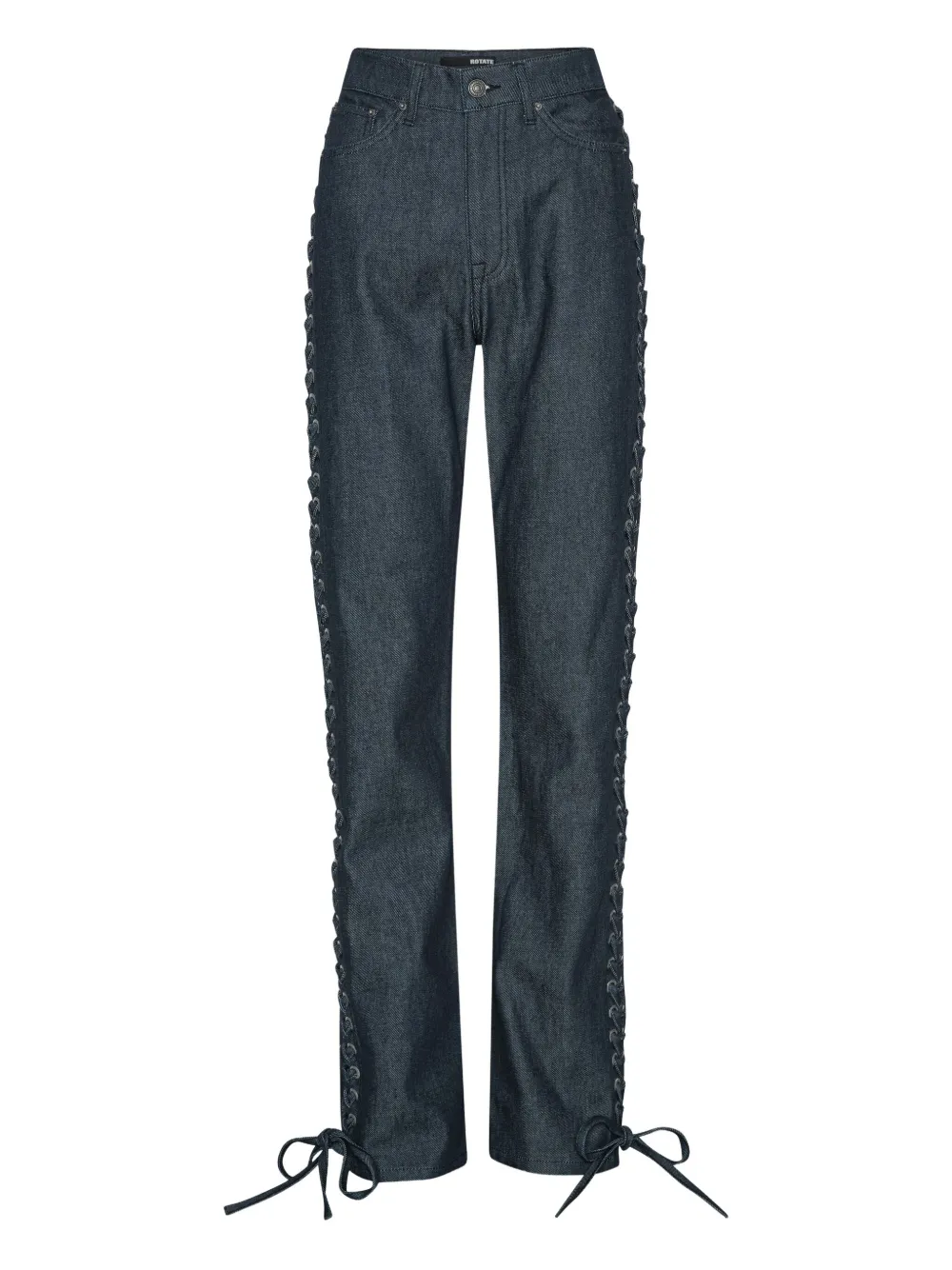 

Джинсы с завязками и нашивкой-логотипом ROTATE BIRGER CHRISTENSEN, синий