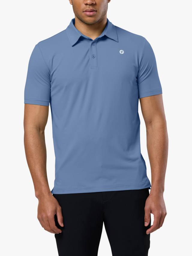 

Мужская поло кофейного цвета Gym+Coffee, Oasis Blue