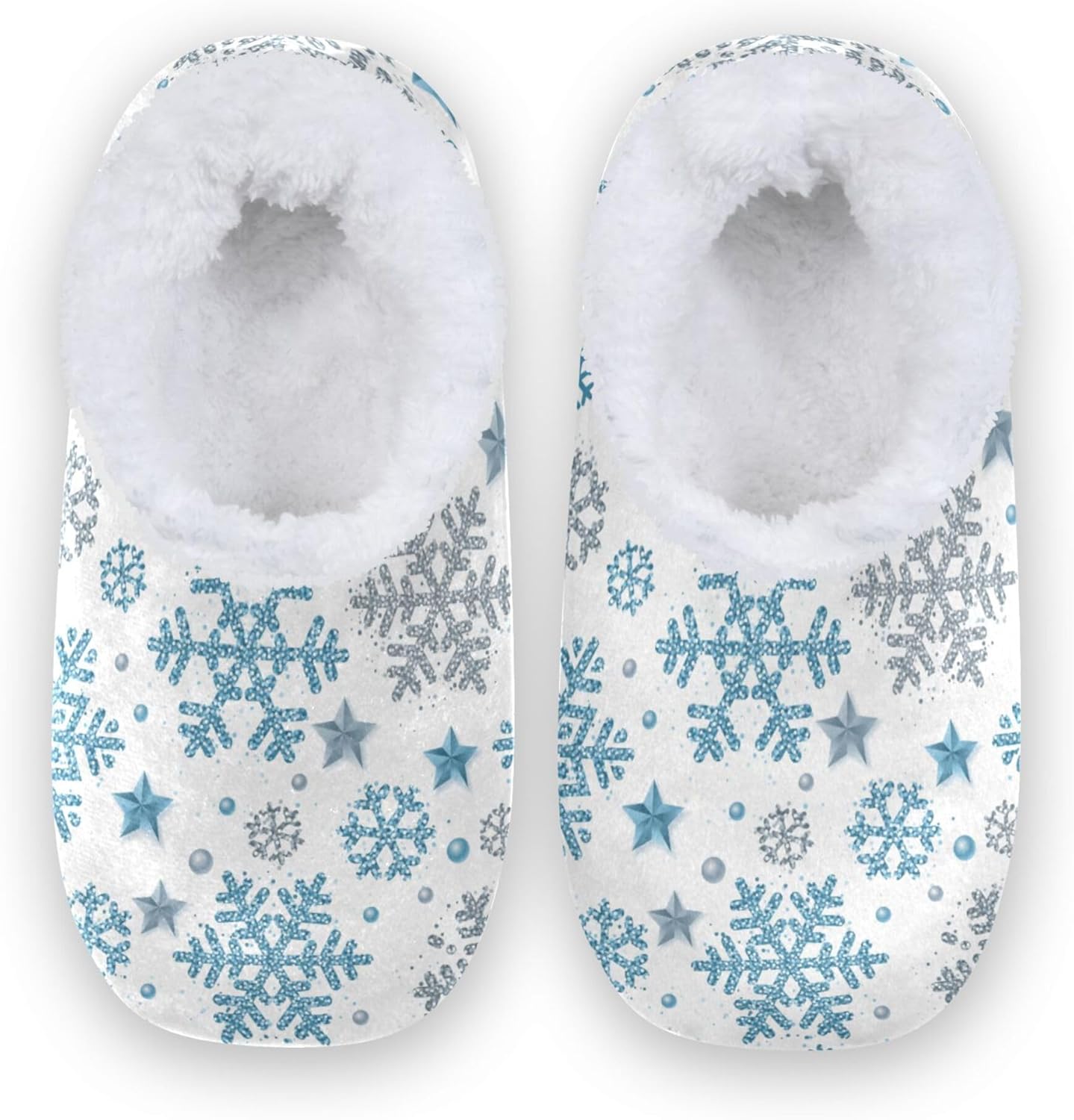 

Домашние тапочки с мягким мемори-фоамом, теплые носки-тапочки для женщин и мужчин Umidedor, белый/синий