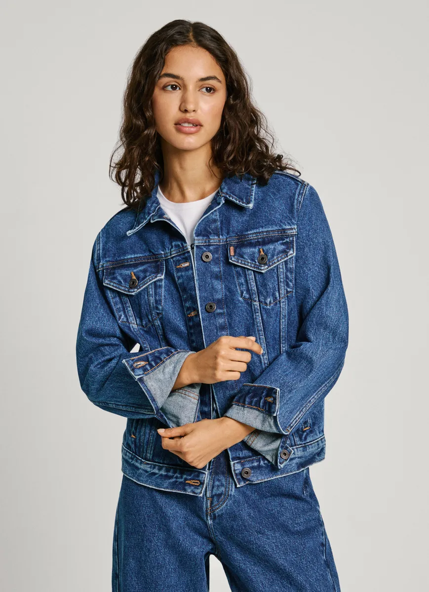 

Джинсовая куртка Pepe Jeans "REGULAR JACKET", качественный деним, синий