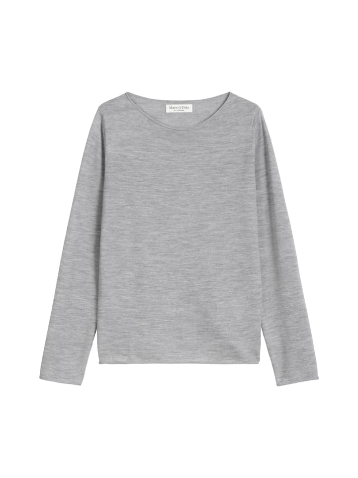 

Тонкий трикотажный свитер цвета серый гранитный меланж Marc O'Polo